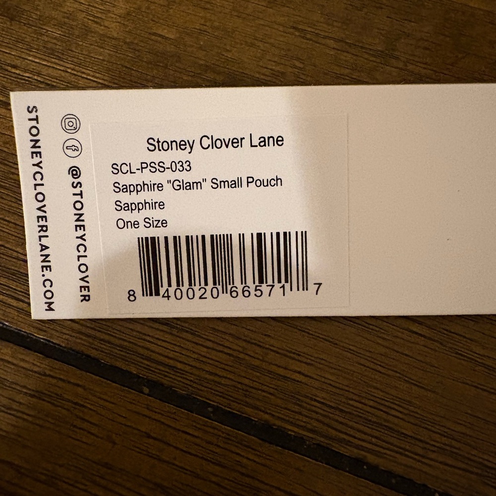 Stoney Clover Lane Sapphire “GLAM” Small Pouch - BRAND NEW - Picture 8 of 8